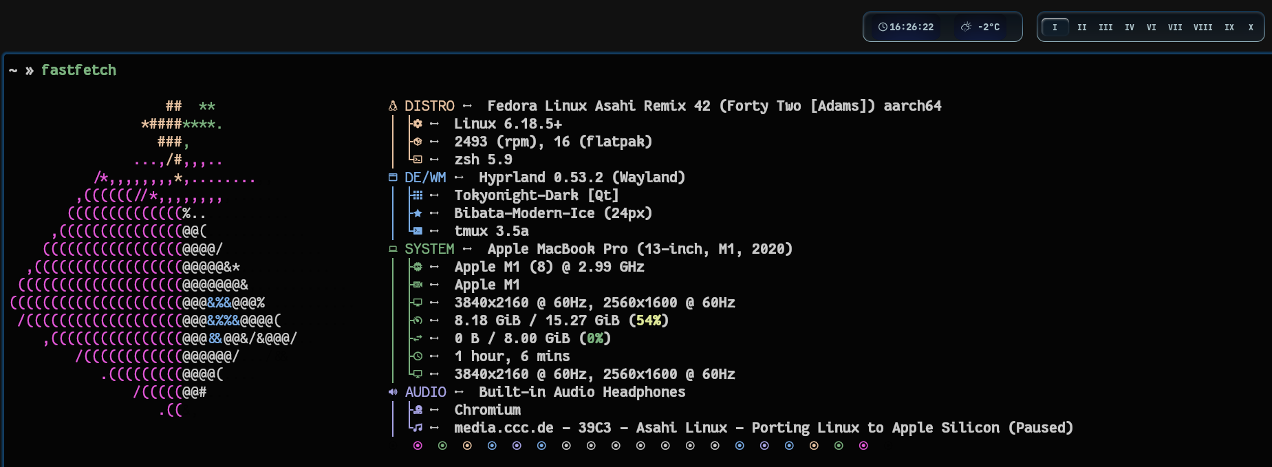 Asahi Linux on M1 MacBook
